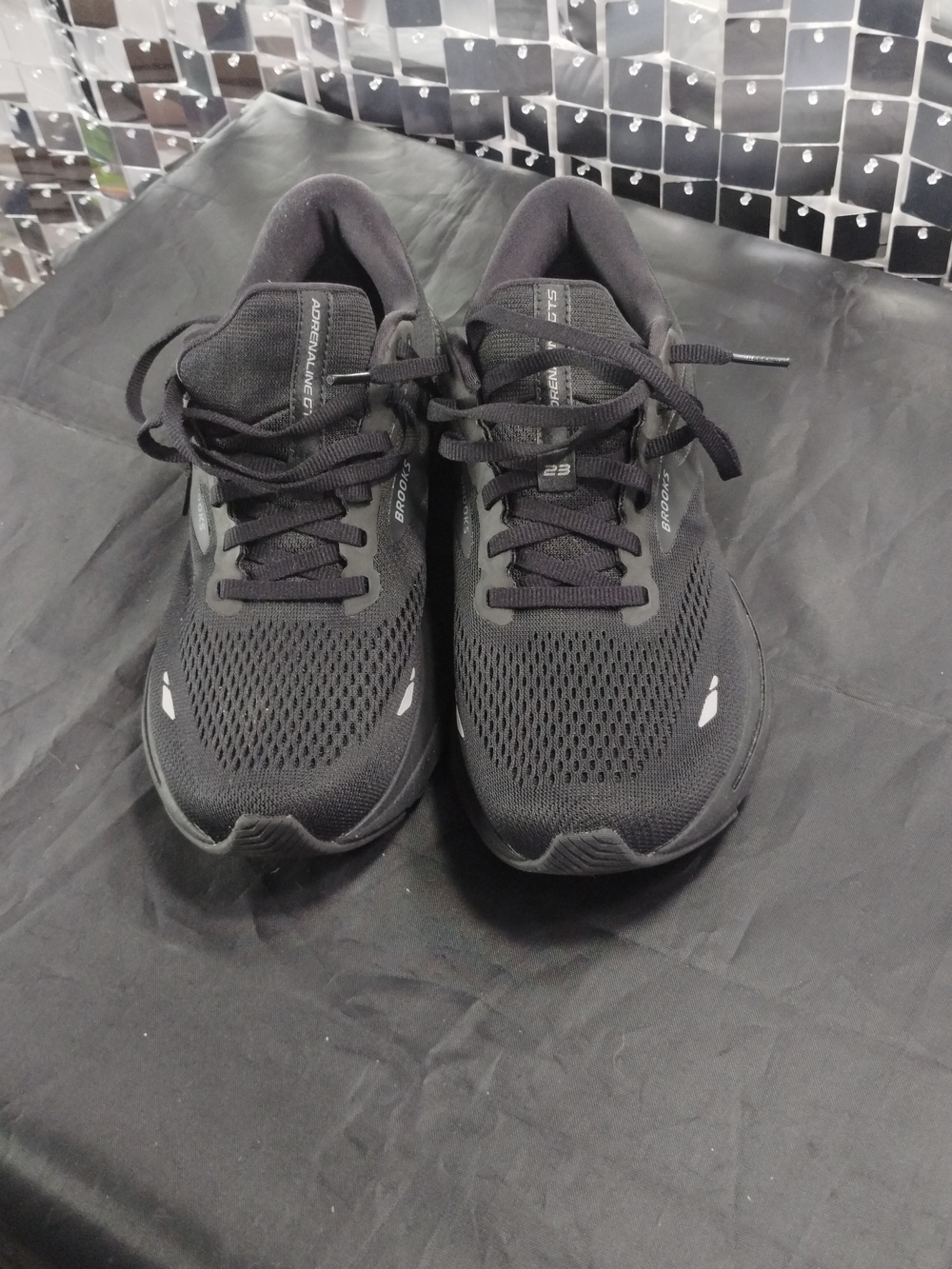 Brooks All-Black Mesh Running Sneakers